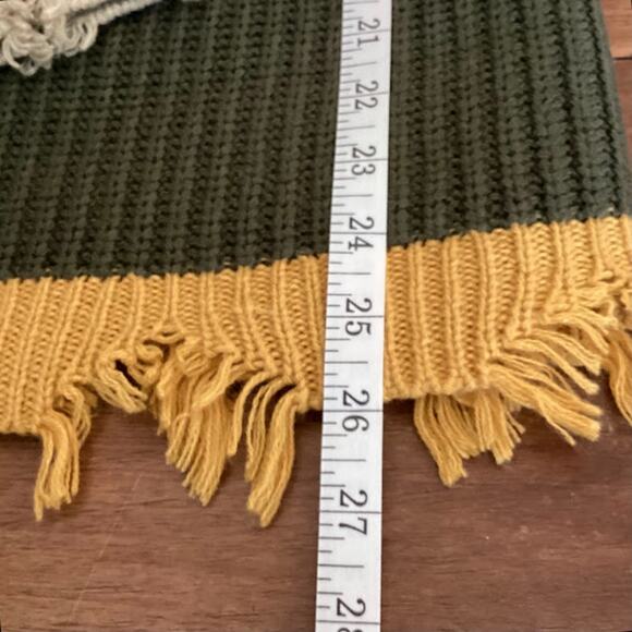 Derek Heart Scarecrow Knit Sweater Women's 3X V-neck Neutrals Color Block - Picture 9 of 11